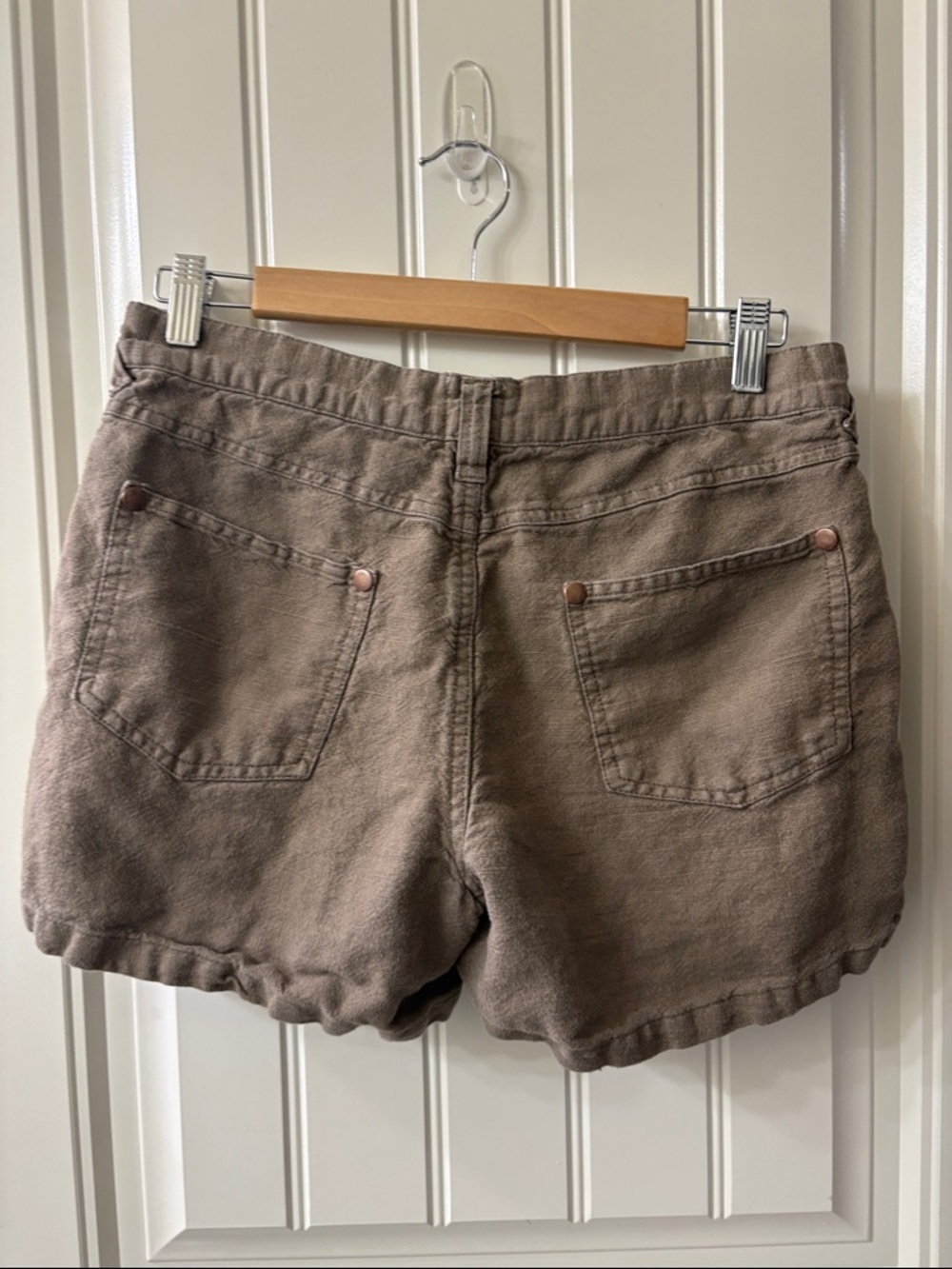 Dylan Women’s Casual‎ green/Brown linen blend Shorts - Picture 7 of 9